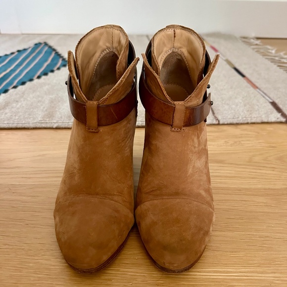 Rag & Bone Tan Suede Heeled Ankle Boots - Size 38.5 - Picture 5 of 6